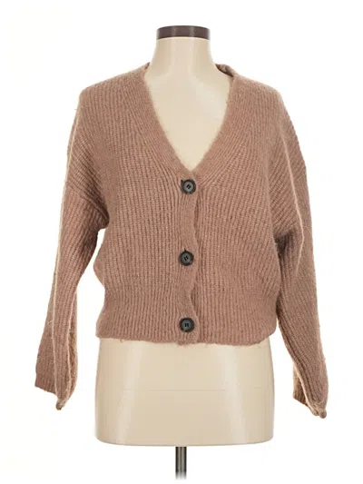 Pre-owned Zara Cardigan Sweater In Brown