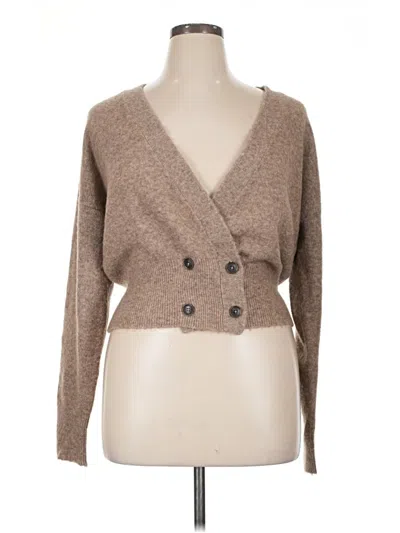 Pre-owned Zara Cardigan Sweater In Brown