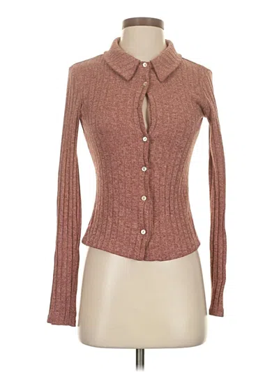 Pre-owned Zara Cardigan Sweater In Brown