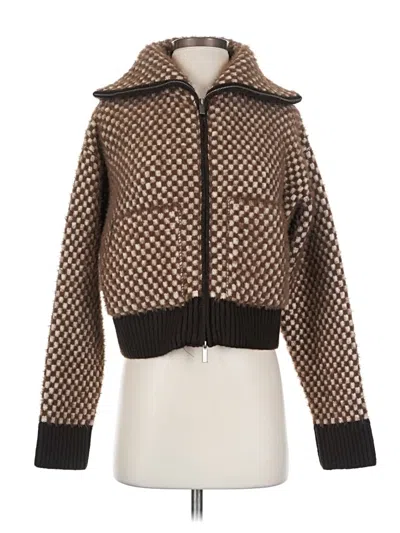 Pre-owned Zara Cardigan Sweater In Brown