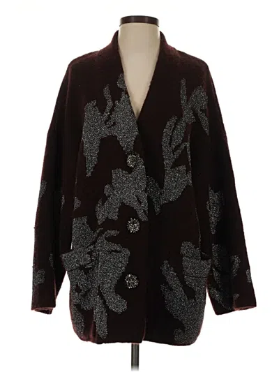 Pre-owned Zara Cardigan Sweater In Brown