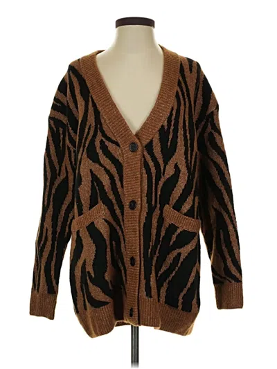 Pre-owned Zara Cardigan Sweater In Brown