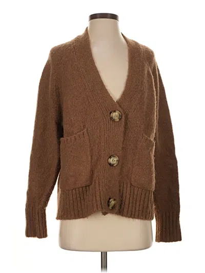 Pre-owned Zara Cardigan Sweater In Brown