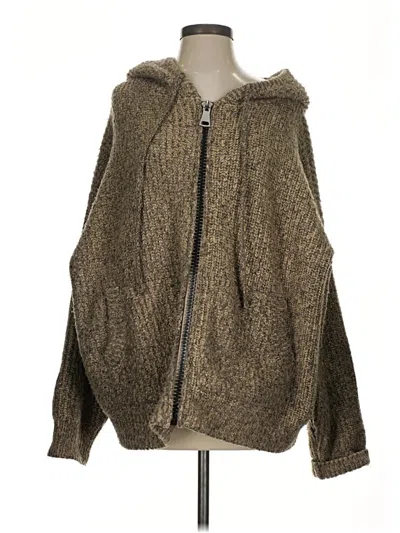 Pre-owned Zara Cardigan Sweater In Brown