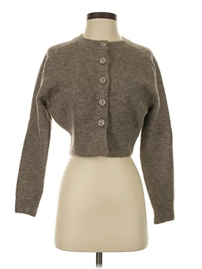 Pre-owned Zara Cardigan Sweater In Brown
