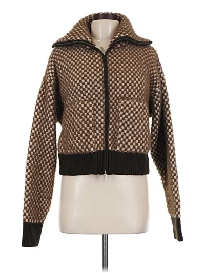 Pre-owned Zara Cardigan Sweater In Brown