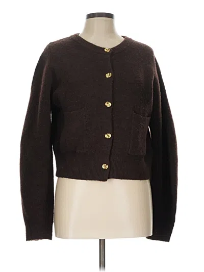 Pre-owned Zara Cardigan Sweater In Brown