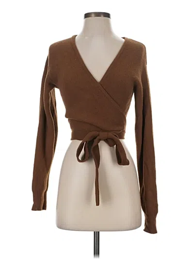 Pre-owned Zara Cardigan Sweater In Brown