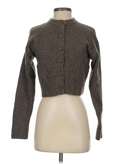 Pre-owned Zara Cardigan Sweater In Brown