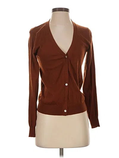 Pre-owned Zara Cardigan Sweater In Brown