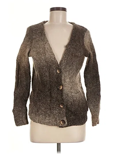 Pre-owned Zara Cardigan Sweater In Brown
