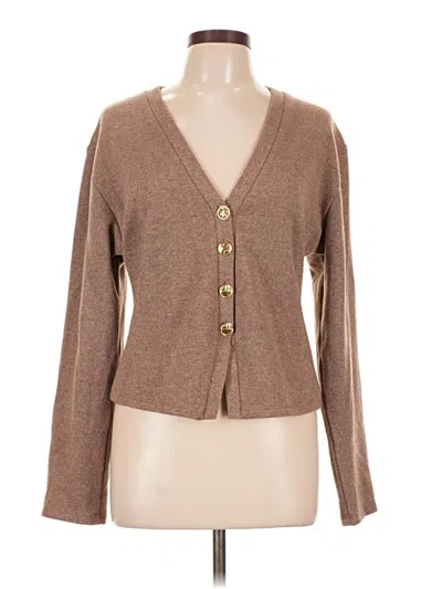 Pre-owned Zara Cardigan Sweater In Brown