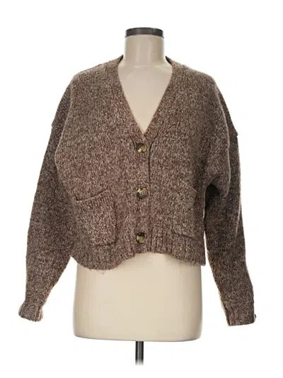 Pre-owned Zara Cardigan Sweater In Brown