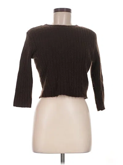 Pre-owned Zara Cardigan Sweater In Brown