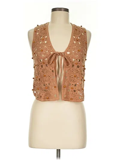 Pre-owned Zara Cardigan Sweater In Brown
