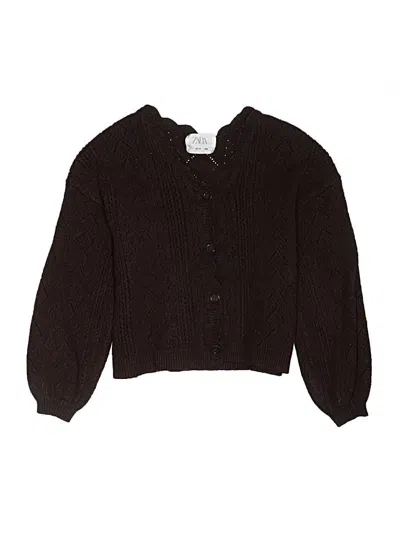 Pre-owned Zara Kids' Cardigan Sweater In Brown