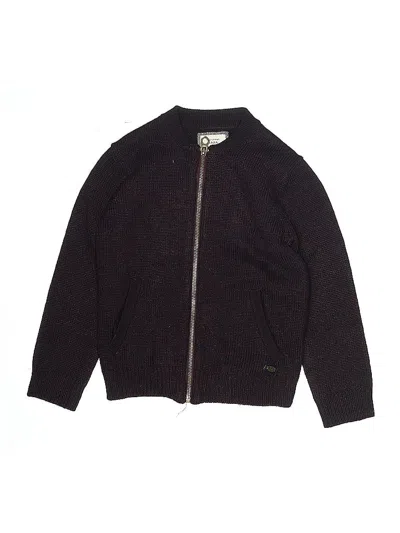 Pre-owned Zara Kids' Cardigan Sweater In Burgundy