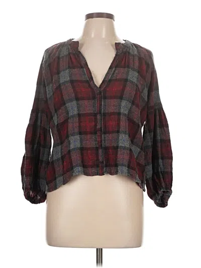 Pre-owned Zara Cardigan Sweater In Burgundy