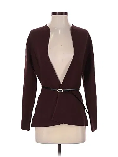 Pre-owned Zara Cardigan Sweater In Burgundy