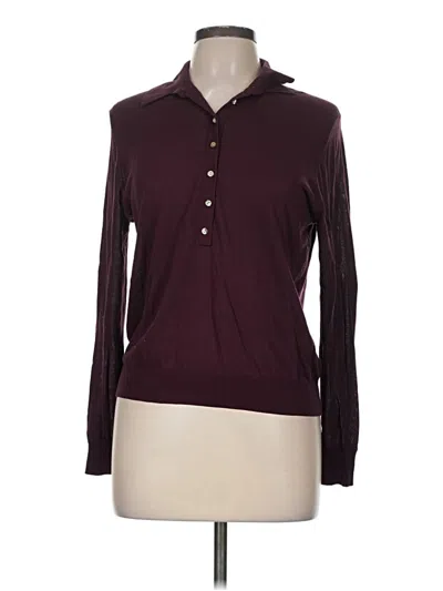 Pre-owned Zara Cardigan Sweater In Burgundy