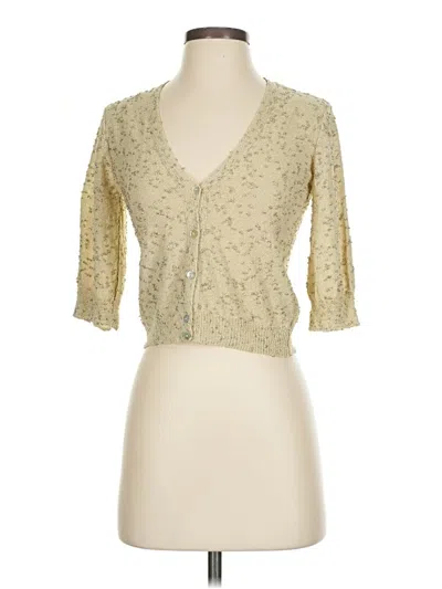 Pre-owned Zara Cardigan Sweater In Gold