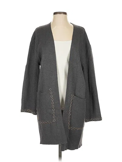 Pre-owned Zara Cardigan Sweater In Gray