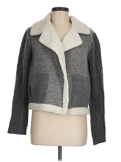 Pre-owned Zara Cardigan Sweater In Gray