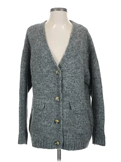 Pre-owned Zara Cardigan Sweater In Gray