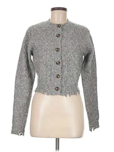 Pre-owned Zara Cardigan Sweater In Gray