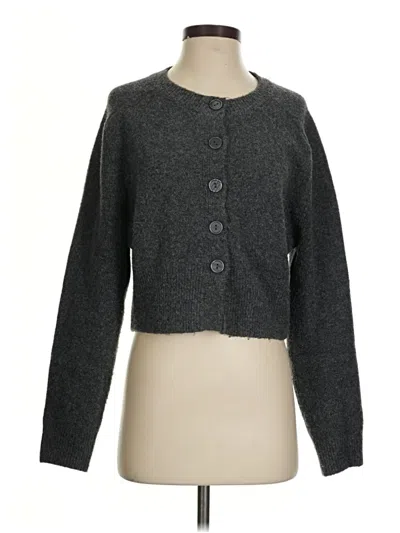 Pre-owned Zara Cardigan Sweater In Gray