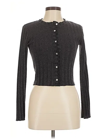 Pre-owned Zara Cardigan Sweater In Gray