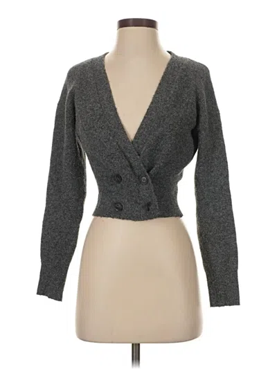 Pre-owned Zara Cardigan Sweater In Gray