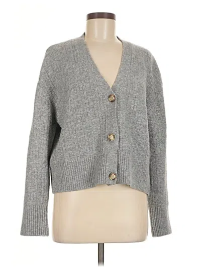 Pre-owned Zara Cardigan Sweater In Gray