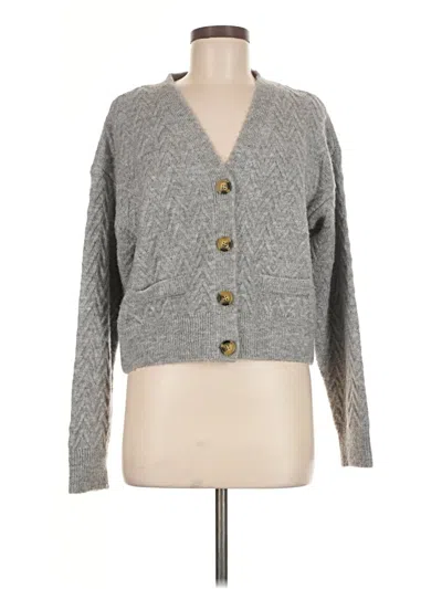 Pre-owned Zara Cardigan Sweater In Gray
