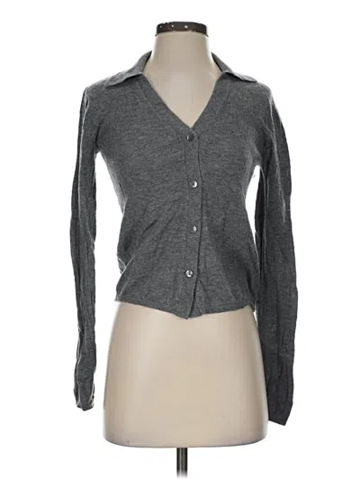 Pre-owned Zara Cardigan Sweater In Gray