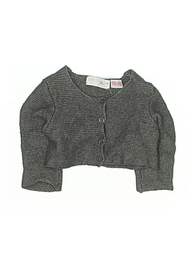 Pre-owned Zara Babies' Cardigan Sweater In Gray