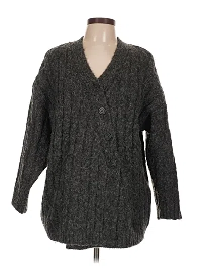 Pre-owned Zara Cardigan Sweater In Gray