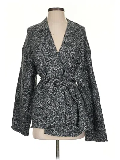 Pre-owned Zara Cardigan Sweater In Gray