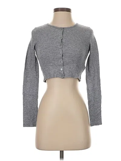Pre-owned Zara Cardigan Sweater In Gray