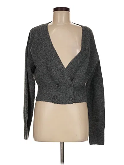 Pre-owned Zara Cardigan Sweater In Gray