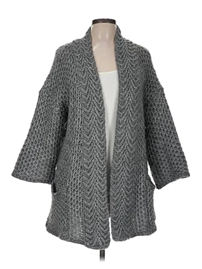Pre-owned Zara Cardigan Sweater In Gray