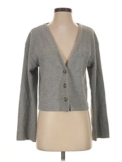 Pre-owned Zara Cardigan Sweater In Gray