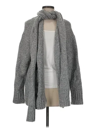 Pre-owned Zara Cardigan Sweater In Gray