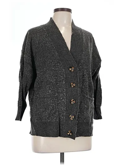 Pre-owned Zara Cardigan Sweater In Gray