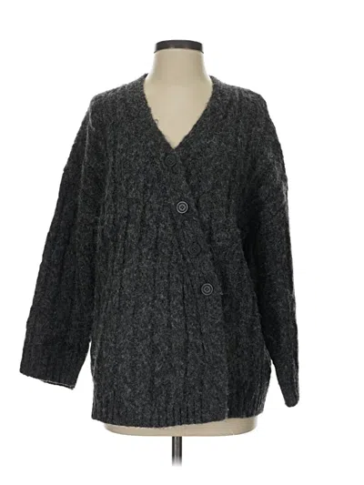 Pre-owned Zara Cardigan Sweater In Gray