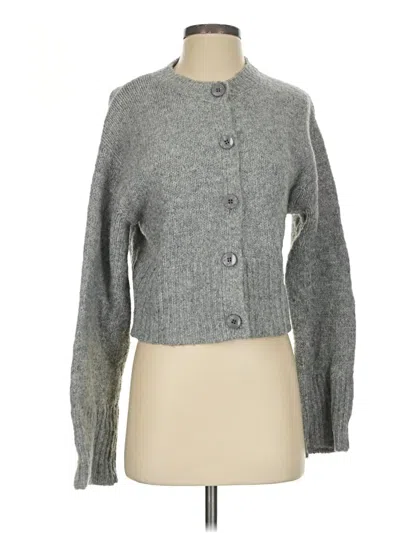 Pre-owned Zara Cardigan Sweater In Gray