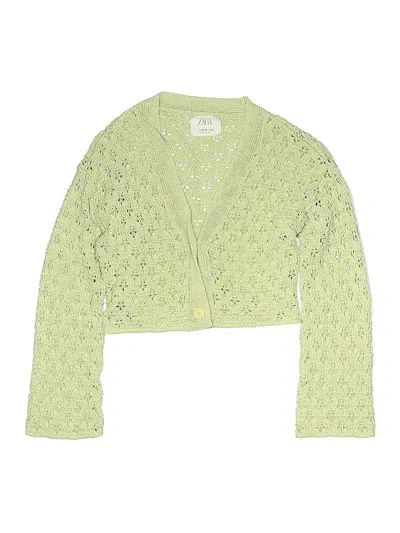 Pre-owned Zara Kids' Cardigan Sweater In Green