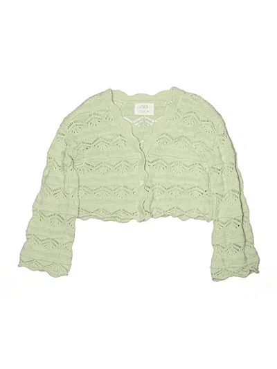 Pre-owned Zara Kids' Cardigan Sweater In Green