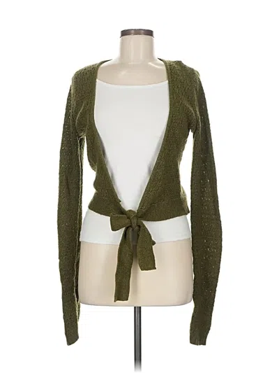 Pre-owned Zara Cardigan Sweater In Green