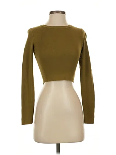 Pre-owned Zara Cardigan Sweater In Green